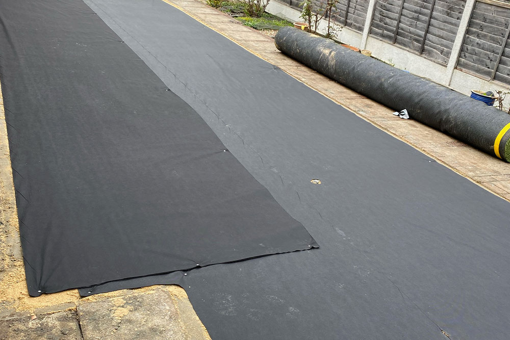 Black weed control fabric
